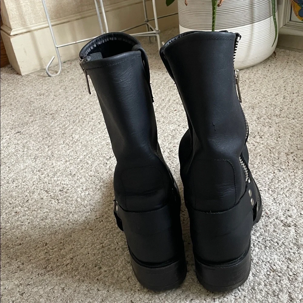 Double H 4008 Black Leather Harness Boots